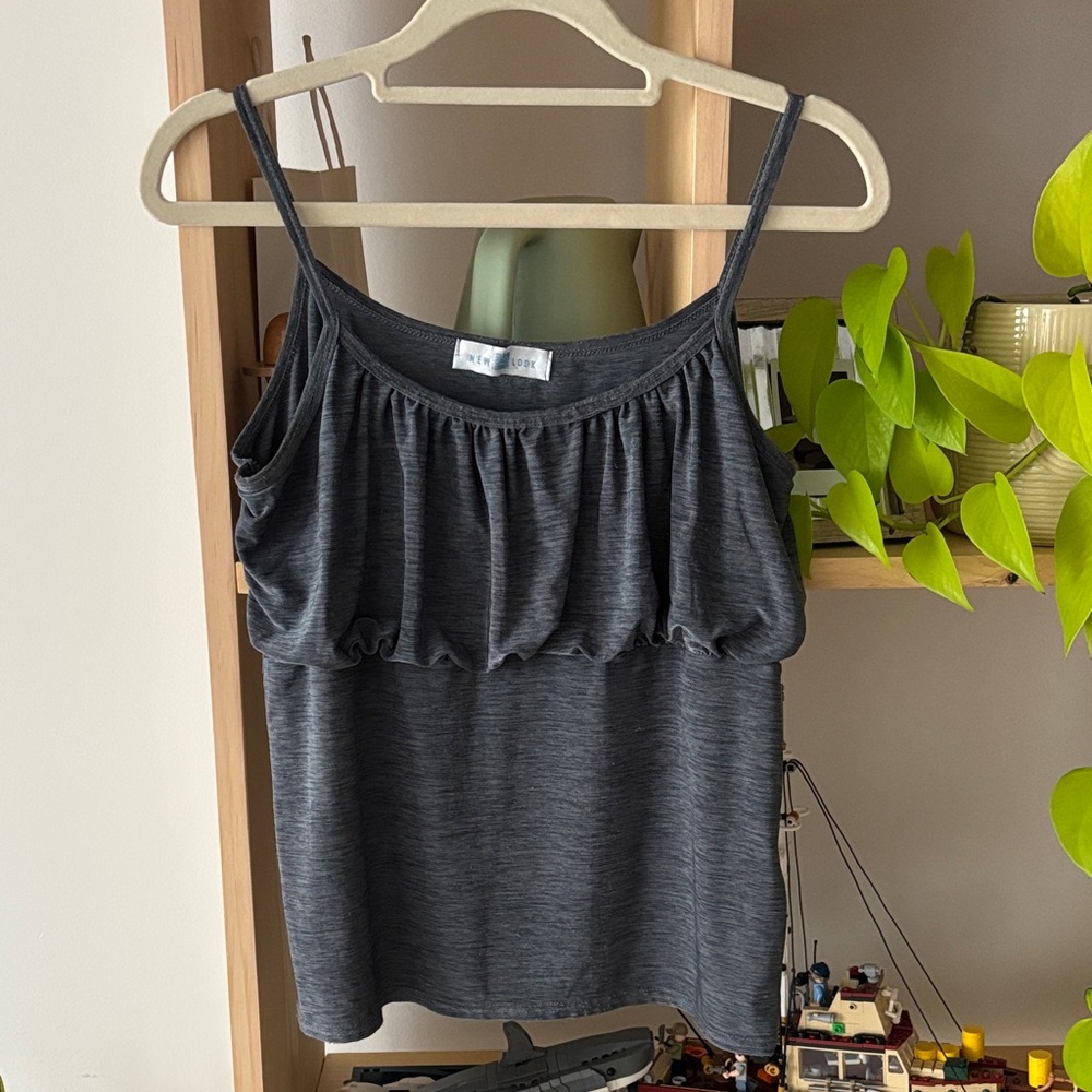 Vintage Milkmaid Grey Tank Top